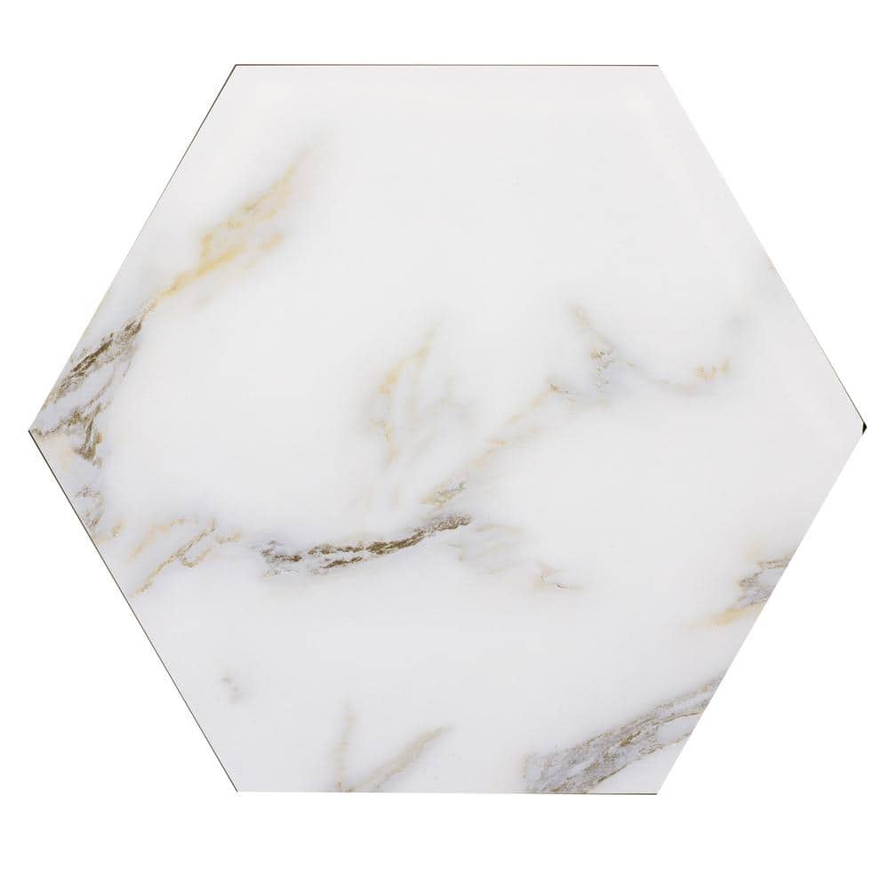 Tuscan Design Calacatta Gold Hexagon 8 in. x 8 in. Marble Look Glass Wall Tile (8.88 sq. ft./Case) price history on PriceWatchPro