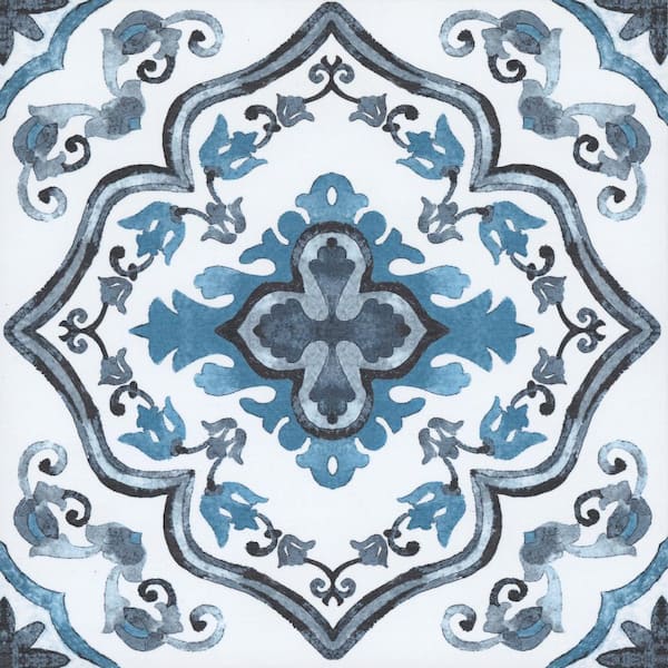 Take Home Sample Marrakesh Blue 6 in. W x 6 in. L Residential Vinyl Tile Flooring