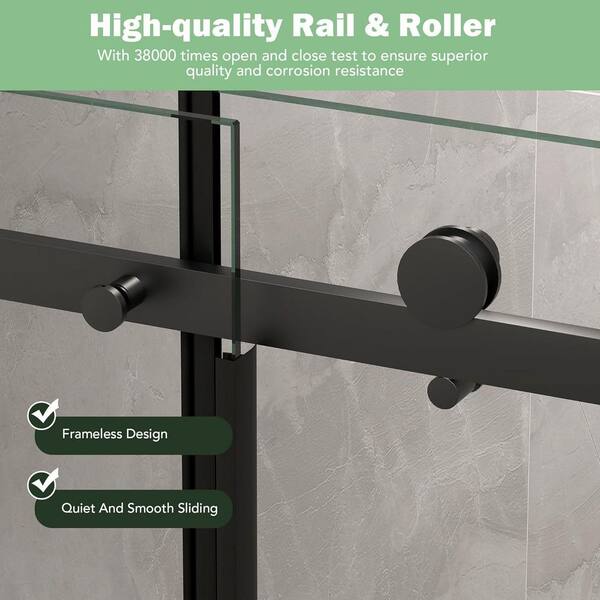 ファッション通販 安い W in. 50-54 KPUY x in Door Shower Frameless Sliding H in. 76 テープ・マスキングテープ