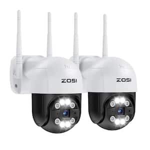 1080p Wi-Fi Pan/Tilt Security Camera, Wireless Surveillance System with Human Detection, 2-Way Audio (2-Pack)