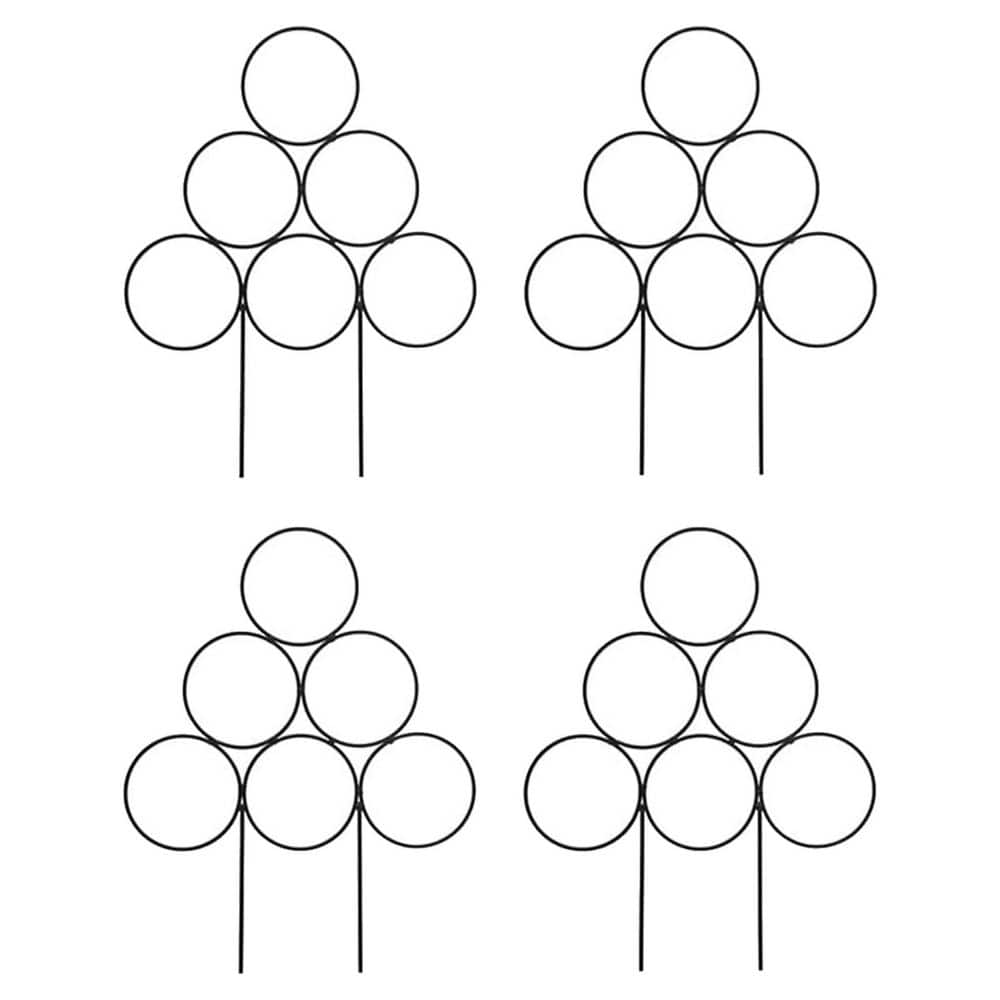 14.2 Inch Metal Round Stackable Trellis for Climbing Plants Indoor Outdoor Potted Plant Support Black 4 Pack price history on PriceWatchPro