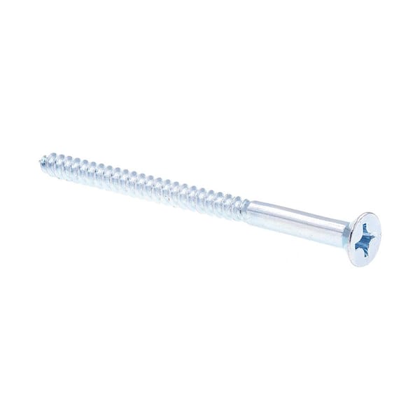 Prime-Line #12 x 3-1/2 in. Zinc Plated Steel Phillips Drive Flat Head Wood Screws (25-Pack)