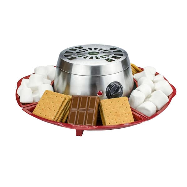 Brentwood Appliances 350-Watt Red Stainless Steel Indoor Electric 8-Piece S'mores Maker