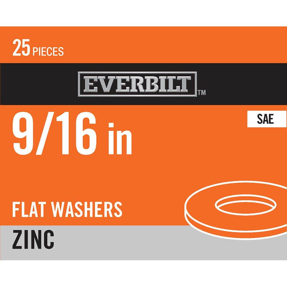 9/16 in. Zinc Flat Washer (25-Pack) price history on PriceWatchPro