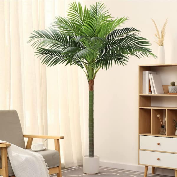 Afoxsos 30 in. Artificial Green Indoor/Outdoor Palm Tree Plant