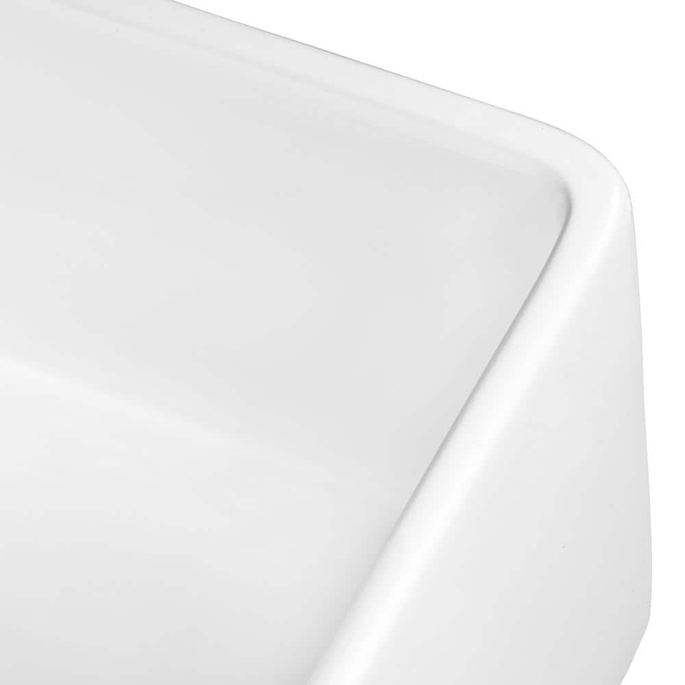 Ruvati 30'' White Fireclay Farmhouse Apron-Front Sink