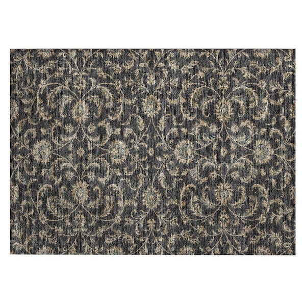 Chantille Machine Washable Indoor/Outdoor Abstract ACN3078 Black 2 ft. x 3 ft. Accent Rug