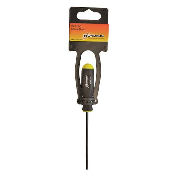 Bondhus 3/8 in. x 6.5 in. Ball End Hex Drive Screwdriver with ProGuard Finish, Tagged and Barcoded