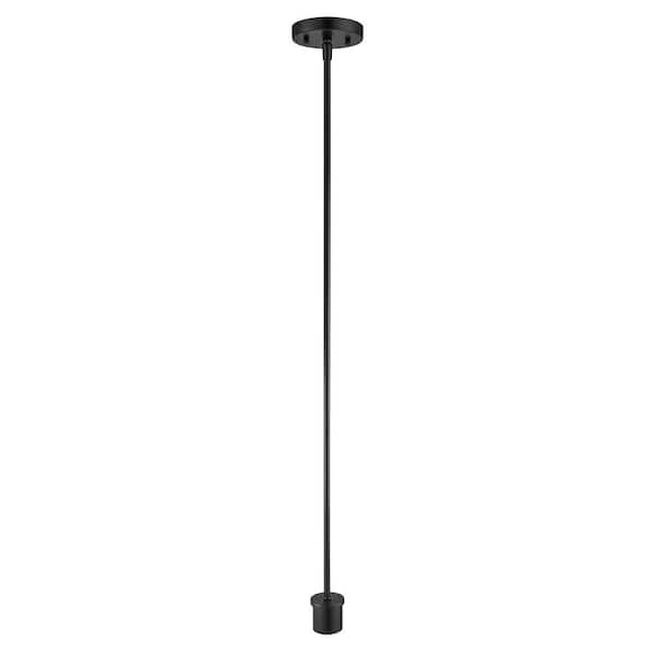 PRIVATE BRAND UNBRANDED Matte Black Pendant Light Kit with Adjustable Height Down Rods