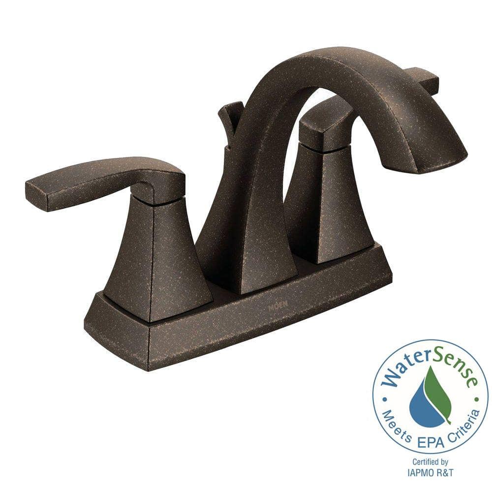Transitional Dual-Handle Centerset Bathroom Faucet in Polished Nickel