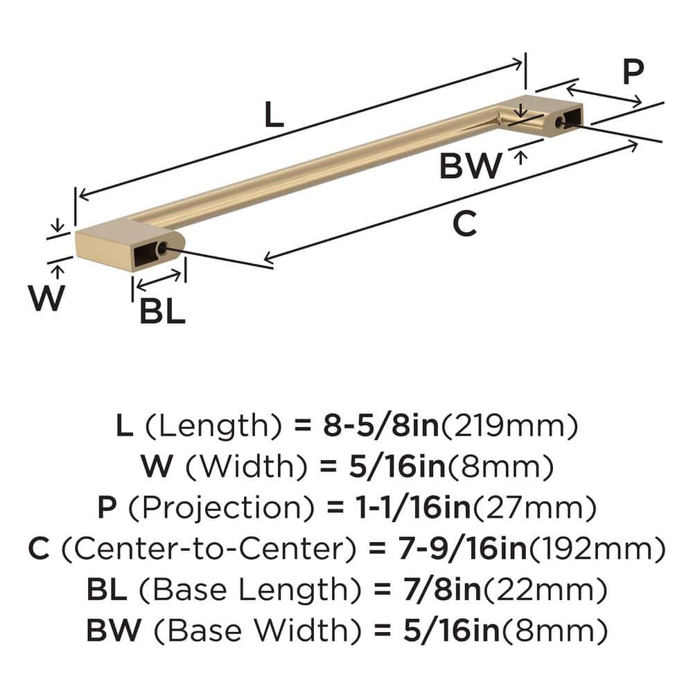 Champagne Bronze Matte Modern Cabinet Pull Bar, 10 Pack