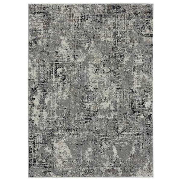 RIZZY Elite 5'2 x 7'9 Gray, Denim and Charcoal Area Rug