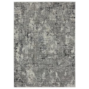Eternity Mizar Charcoal 7 ft. 10 in. x 7 ft. 10 in. Round Area Rug