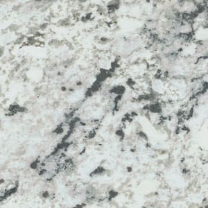 4 ft. x 8 ft. Laminate Sheet in White Ice Granite with Premiumfx Etchings Finish