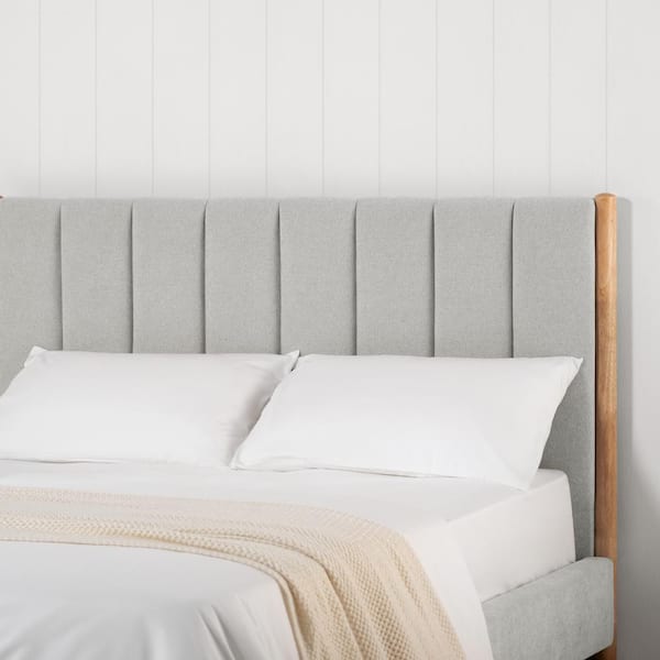 Spruce & Spring Oswin Light Grey Wood Frame Queen