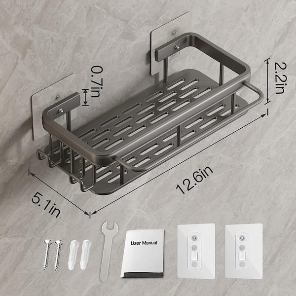2Pcs Soap Holder for Shower Wall, Self Adhesive Soap Dish with Drain, Bar  Soap H