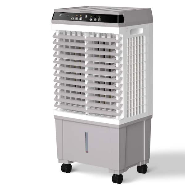 1800 СFM 3-Speed Portable Evaporative Air Cooler Fan Humidifier Indoor/Outdoor Up to 1000 sq. ft. White