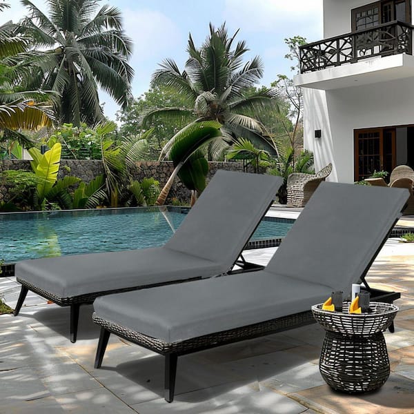 2-Piece 24 x 28 All-Weather Outdoor Lounge Chair Cushion