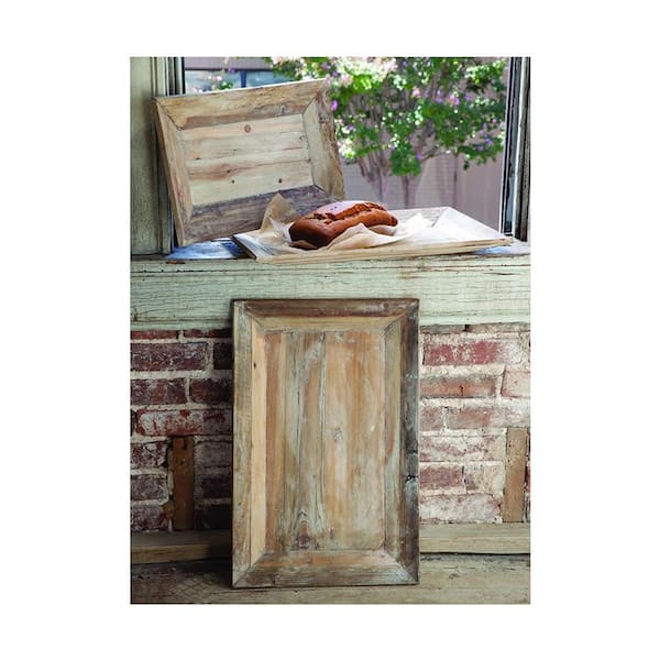 Unbranded 14 in. x 17 in. Reclaimed Pine Hastings Trays (Set of 3)