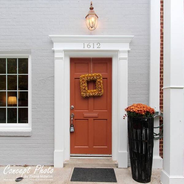 Ekena Millwork 2 in. x 9 in. x 90 in. 2-Equal Flat Panel PVC Pilaster Moulding with Decorative Capital and Base (Pair)