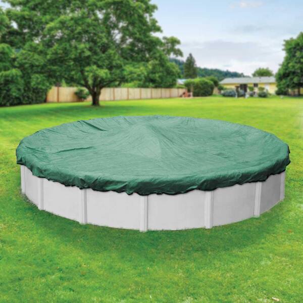 Pool Mate Extreme-Mesh 24 ft. Round Green Winter Pool Cover