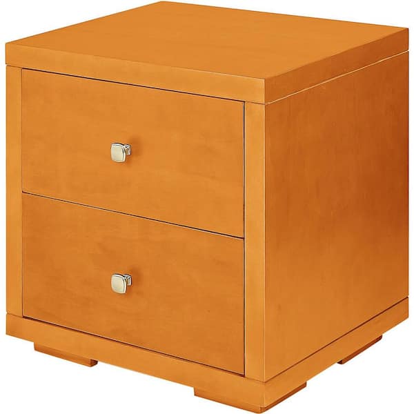 Cherry 2 Drawer 19.7 in. W Nightstand