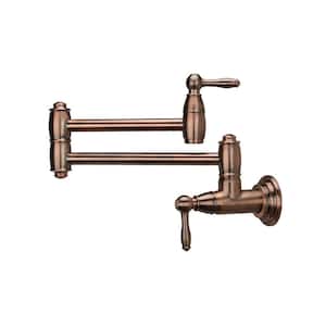 98288P1 Series Residential Wall Mounted Pot Filler for Water Filling to The Pet Feeding Station in Antique Copper Finish