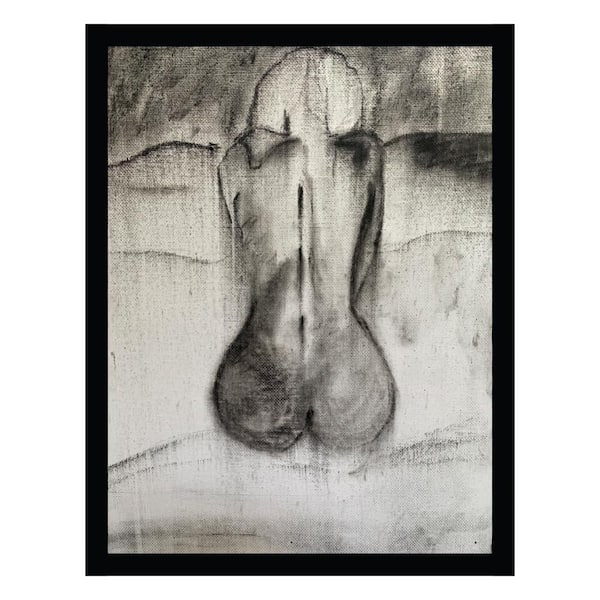 VENICE BEACH Collections Wahl Art Design Charcoal Beauty, All Woman-Framed Print by Sarah Wahl People Poster Art Print 18 in. x 14 in.