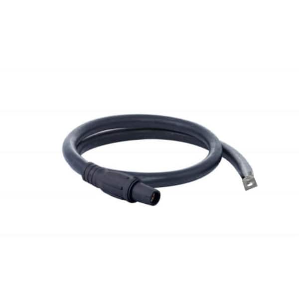 10ft 4/0 AWG Type W 400 Amp 600V Black Series 16 Female Camlock to 1/2in Single Hole Lug Generator Extension Cord