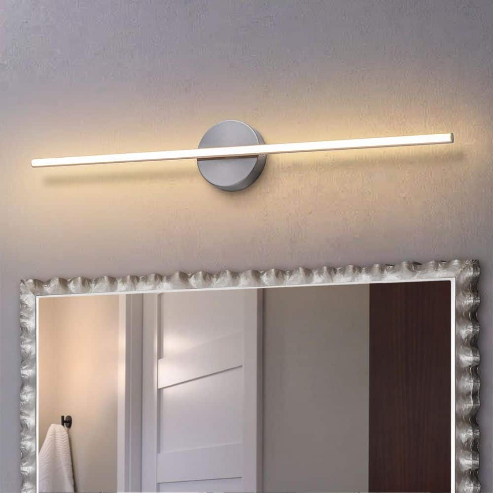 Olivia 30.7 in. 1-Light Brushed Nickel Modern LED Vanity Light Bar for Bathroom price history on PriceWatchPro