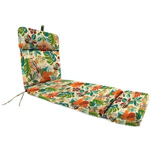 Outdoor Chaise Lounge Cushion in Lensing Jungle