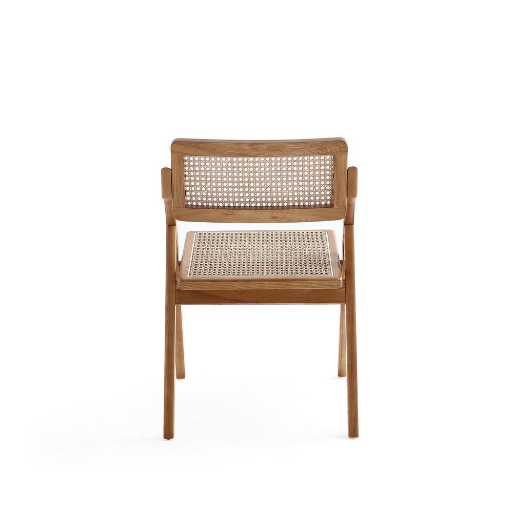 Lambinet Nature Cane Folding Side Chair Set in Ash Wood