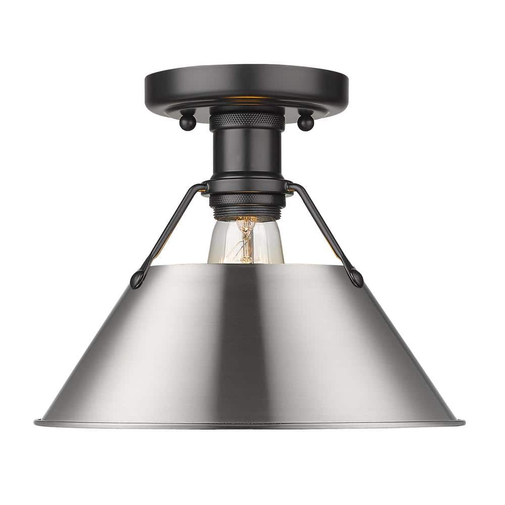 Orwell 10 in. 1-Light Matte Black Flush Mount price history on PriceWatchPro