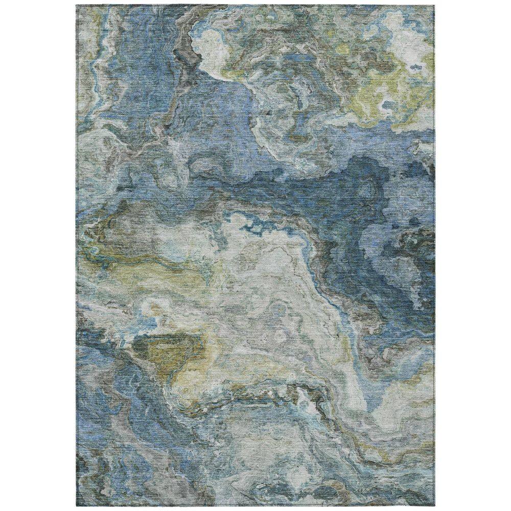 Chantille Machine Washable Indoor/Outdoor Abstract ACN2797 Denim 5 ft. x 7 ft. 6 in. Area Rug price history on PriceWatchPro