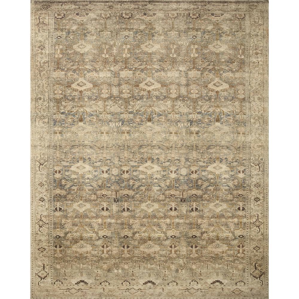 LOLOI II Margot Antique/Sage 7 ft. 6 in. x 9 ft. 6 in. Bohemian Vintage  Printed Plush Area Rug MARGMAT-04ANSG7696 - The Home Depot