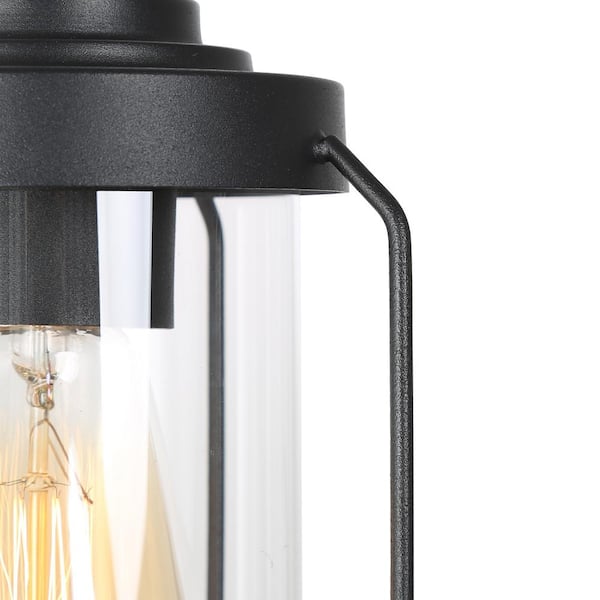 Uolfin Modern Black Outdoor Hanging Light, Spera 1-Light Lantern 