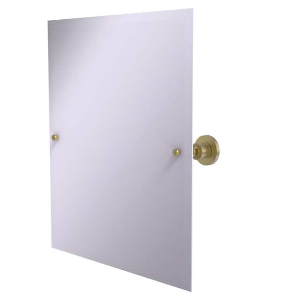 Allied Brass 21 in. x 26 in. Astor Place Frameless Rectangular Tilt Mirror with Beveled Edge in Satin Brass