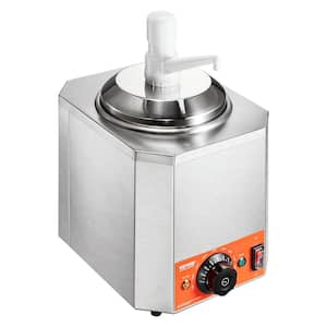 Electric Cheese Dispenser 2.3 qt. Hot Fudge Warmer, Stainless Steel Heated Pump Dispenser 86-230℉ Temp Beverage sereware