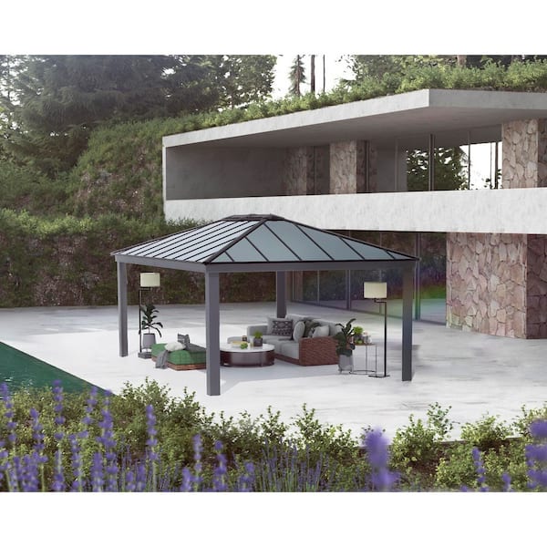 CANOPIA by PALRAM Dallas 14 ft. x 20 ft. Gray/Gray Opaque Outdoor