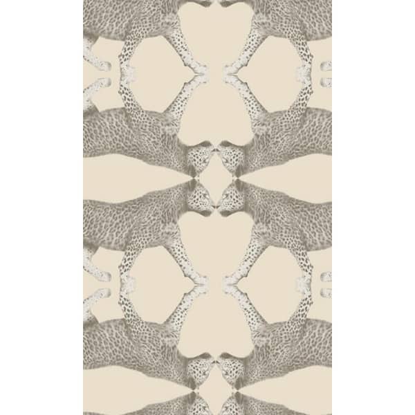 Beige Leopard Print Machine Washable 57 sq. ft. Non-Woven Non- Pasted Double Roll Wallpaper