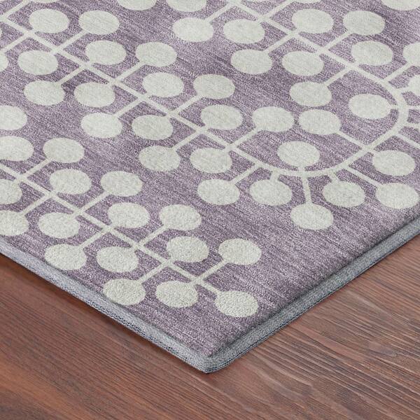 Mayfield Premium Machine Washable Abstract AMF2247 Lavender 10 ft. x 14 ft. Area Rug