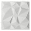 19.7 in. x 19.7 in. White Decorative PVC 3D Wall Panels in Diamond Design (12-Pack)