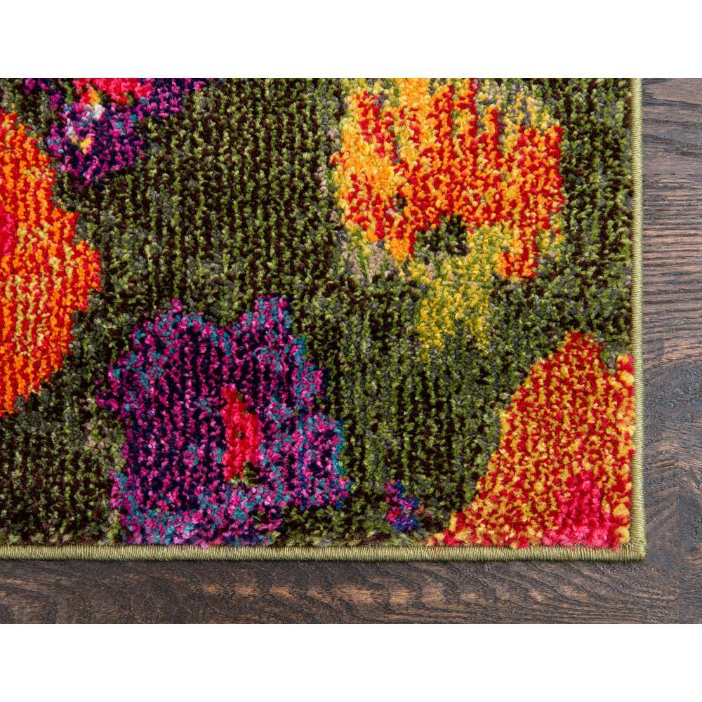 Varicolored Floral Field 3'3" x 5'3" Synthetic Indoor Area Rug