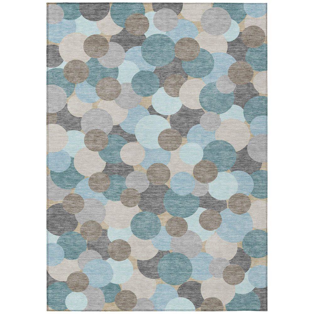 Chantille Machine Washable Indoor/Outdoor Abstract ACN2450 Turquoise 5 ft. x 7 ft. 6 in. Area Rug price history on PriceWatchPro