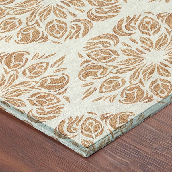 Chantille Machine Washable Indoor/Outdoor Abstract ACN2456 Copper 2 ft. x 3 ft. Accent Rug