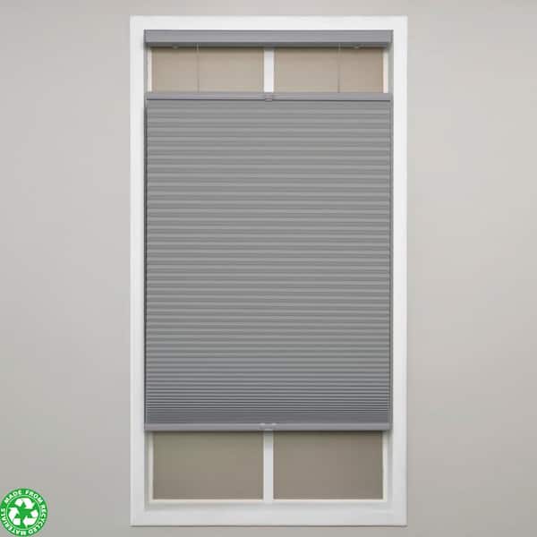 Eclipse Anchor Gray Cordless Blackout Polyester Top Down Bottom Up Cellular Shades - 38 in. W x 48 in. L