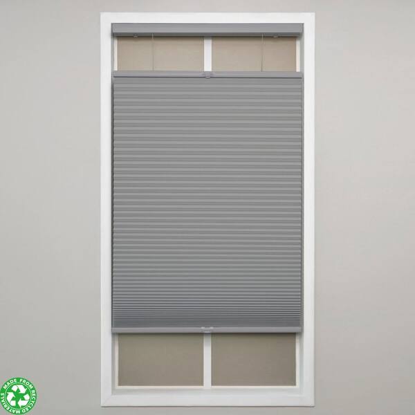 Eclipse Anchor Gray Cordless Blackout Polyester Top Down Bottom Up Cellular Shades - 32 in. W x 64 in. L