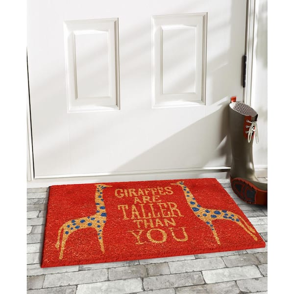 Giraffes Door Mat 17 in. x 29 in.