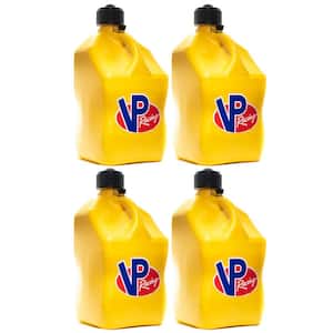 Plastic 5.5 Gallon Container Utility Jug, Yellow (4 Pack)