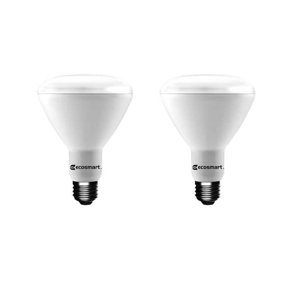 EcoSmart 75-Watt Equivalent BR30 Dimmable Energy Star LED Light Bulb, Soft White (2-Pack)